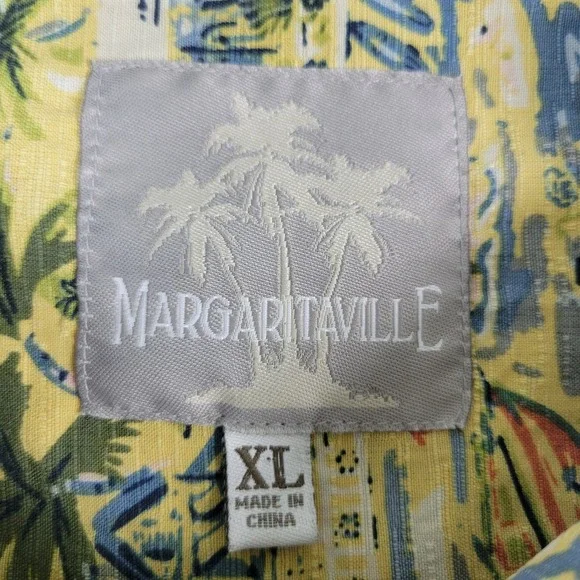 Margaritaville Mens XL Multicolor AOP Floral Hawaiian Button Up Short Sleeve - Picture 4 of 6